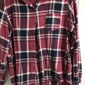 Plaid Button-Up Flannel